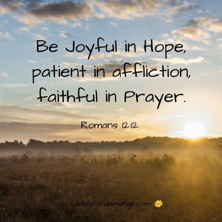 Be Joyful in Hope, Patient in Affliction, Faithful in&nbsp;Prayer