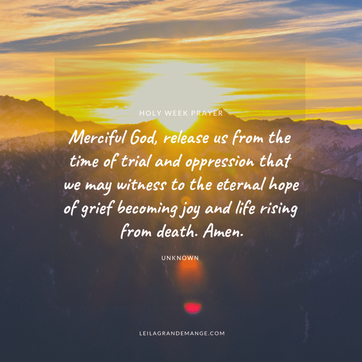 Holy Week Prayer